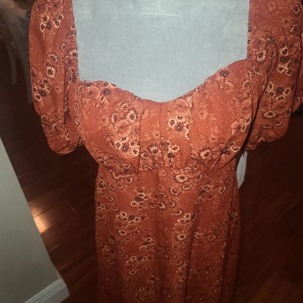 MAX and Ash Bohemian Boho maxi dress. backless criss cross Fall Thanksgiving - Picture 5 of 6